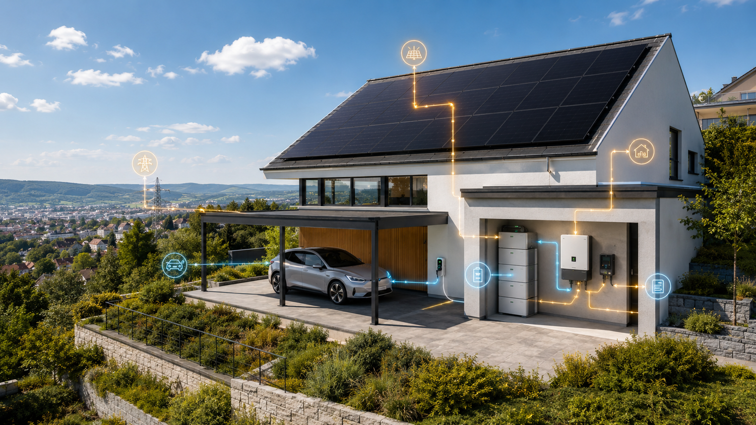 Case Study Reutlingen: 8,4 kWp PV-Anlage mit AIKO Neostar 2S, Huawei EMMA und 10 kWh Speicher